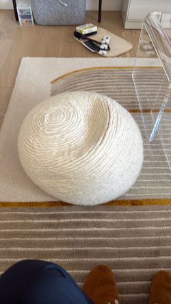 Cream Pouf