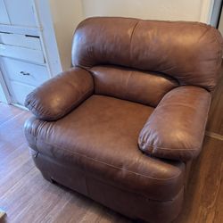 Leather Sofa Armrest Chair 