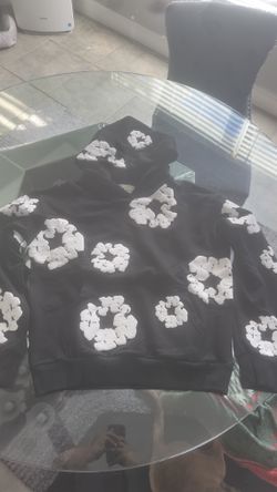 Black And White White Denim Tear Hoodie 