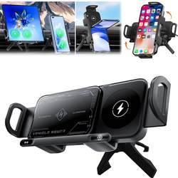 New Open Box Intelligent 2 in 1 Auto Rotating Car Charger Cell Phone/Pad Holder