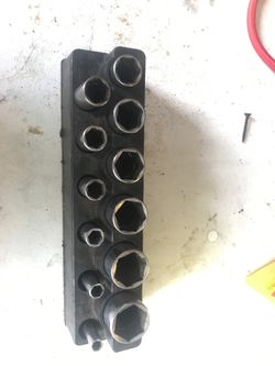 Snap on 3/8 deep socket set 1/4-15/16