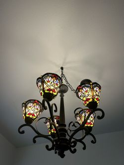 Stained Glass Chandelier