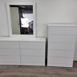 Dresser with Mirror and Chest ⚜️ Cómoda con Espejo y Gavetero 