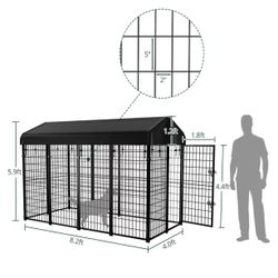 Large Dog Kennel with Roof