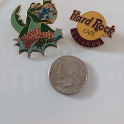Collectible Pins, Planet Hollywood Orlando, Hard Rock Cafe Orlando Sold As A Lot