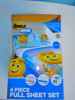 The Emoji Movie 4 Piece Full Sheet Set