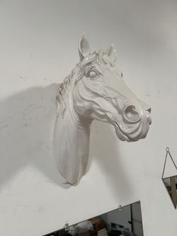 Decor Art Horse Head White Decoration Wall Art 
