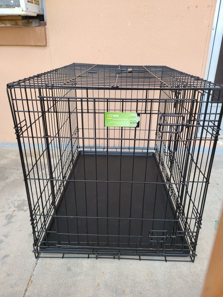 Portable Dog Cage 36Lx23Wx25H Jaula De Perro Portátil 36x23x25