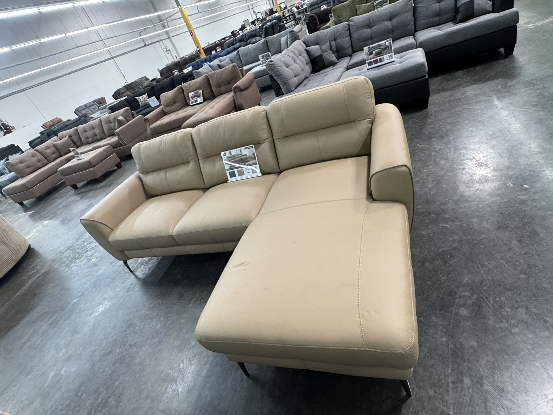 Real Leather Couch New In Box In Special