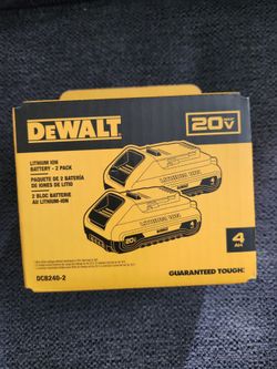 NEW DEWALT 20V MAX 4Ah Battery 2-Pack DCB240-2 Genuine