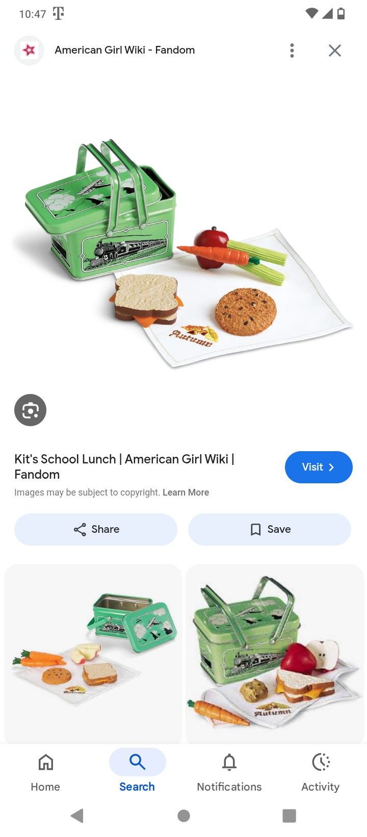 American Girl Kit's School Lunch 