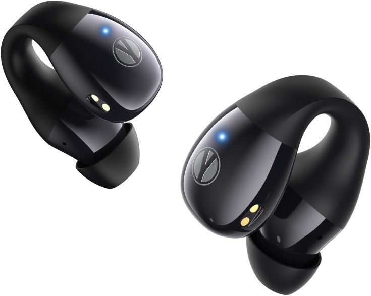 Clip on Earbuds, Open Ear Earbuds Wireless Bluetooth 5.4 with Mic, Open Ear Headphones with Charging Case LED Display, 44H Play, IP54 Waterproof, Ligh