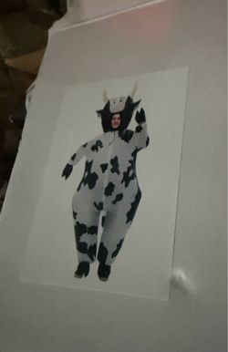 Two cow inflatable costumes