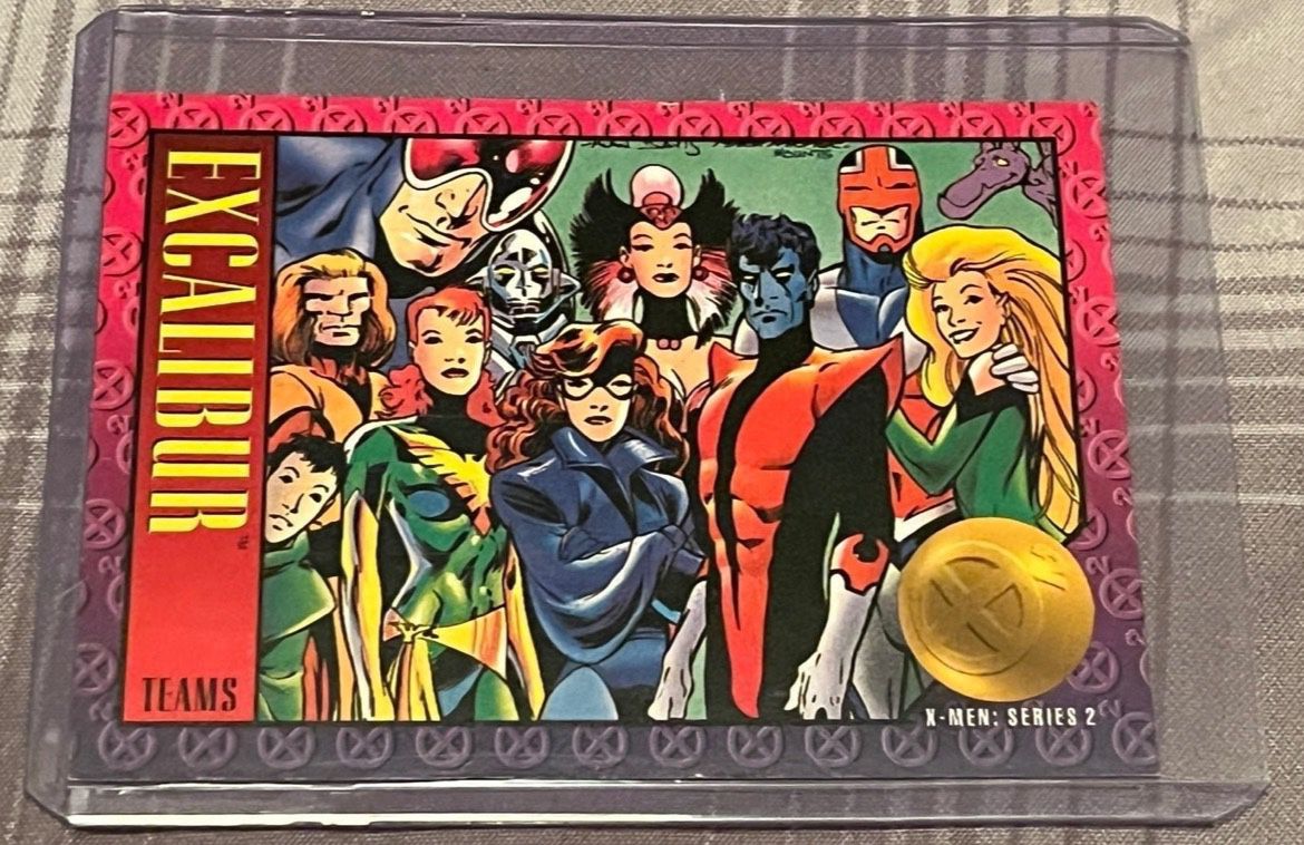 Excalibur 1993 Marvel Skybox Xavier's Files Teams #82 Comic Card