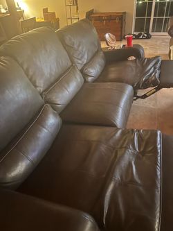 Computer desk and couch