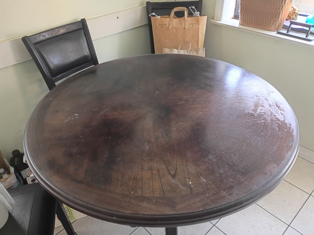 Wood Kitchen Table 48" No Chairs.