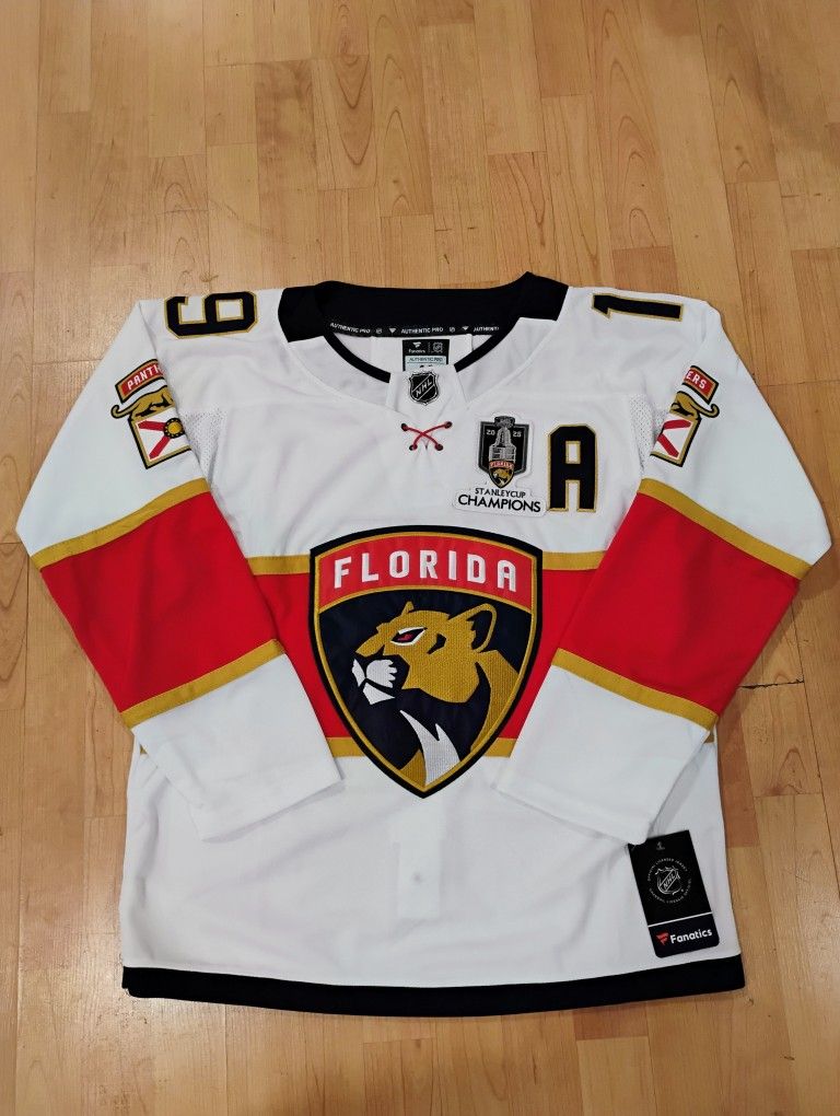 Matthew Tkachuk FL Panthers White Jersey With Championship Patch 
