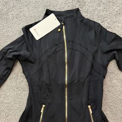 Lululemon Define Jacket Black With Gold Zipper 