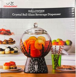 Halloween Crystal Ball Glass Beverage Dispenser 2.1 Gallons