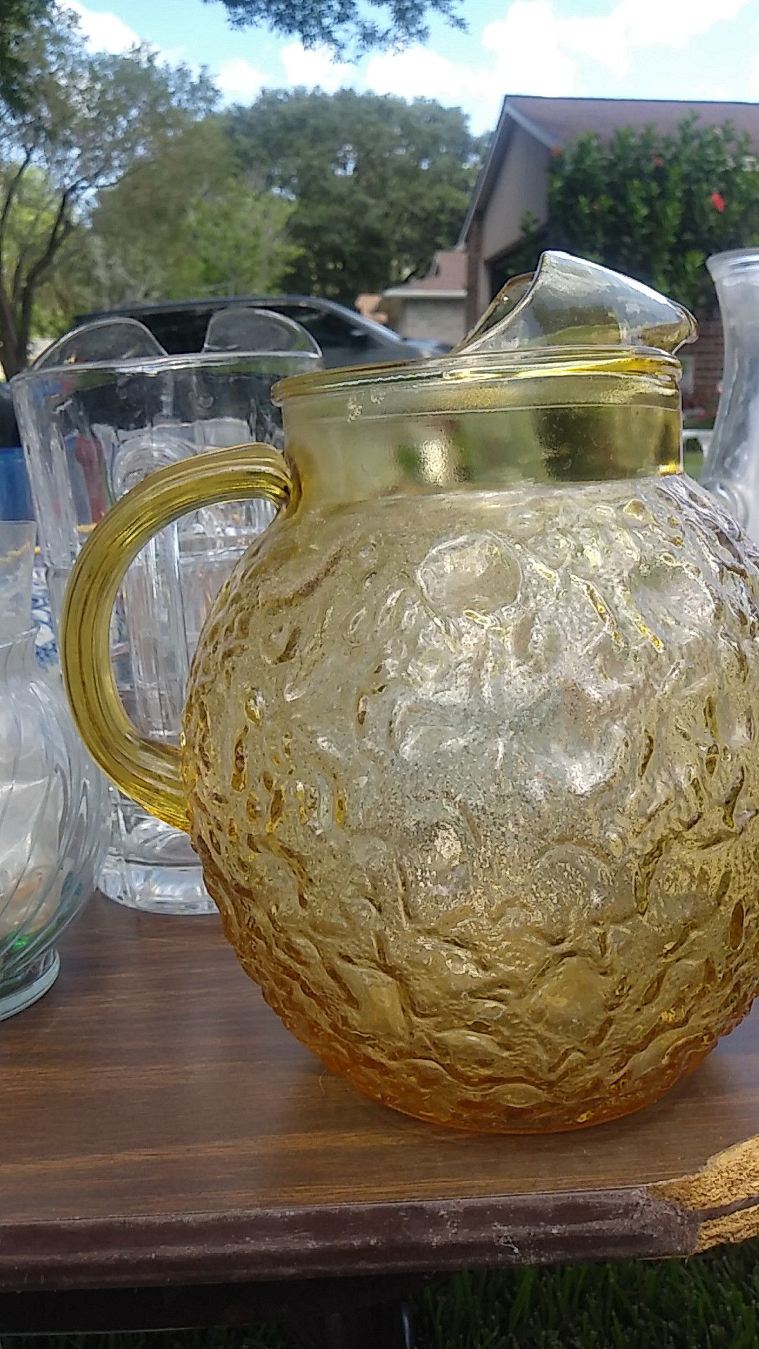 Glass antique jug