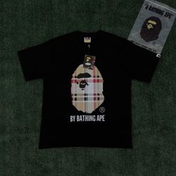 BAPE Black & Check Ape Logo T-Shirt 
