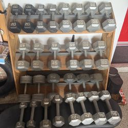 Hex Dumbbell Set 5 lb to 65 lb