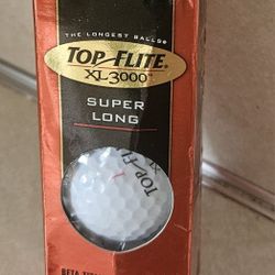 Top Flite Xl-3000 3 Golf Balls New in Box Three Golfballs Super Long