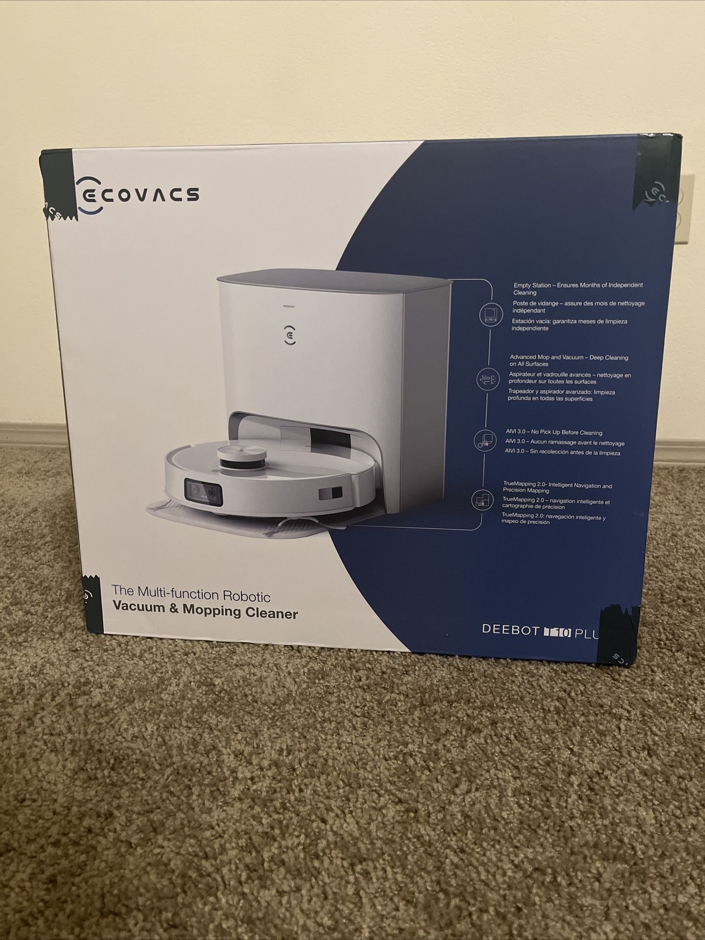 Ecovacs Robotics DEEBOT T10+ Wi-Fi Connected Robot Vacuum - White