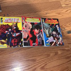 My Hero Academia Vol 1, 2, and 3