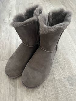 New shearling boot with zipper
