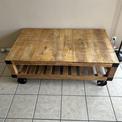 Rustic Wood Coffee Table 