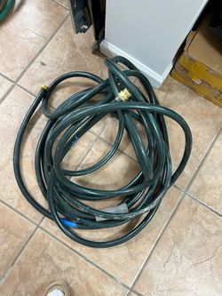 Green Garden Hose with Brass Fittings