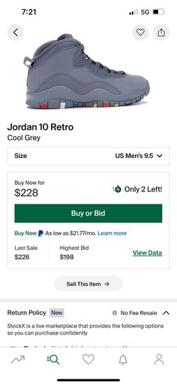 Grey Cleaned Up Jordan 10