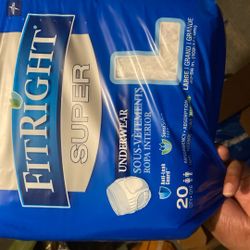 Fit right ( Super Underwear)  Large . Buy Individually Or By The Case Brand New . 4(20) Packs Large & 1(20) Packs XL