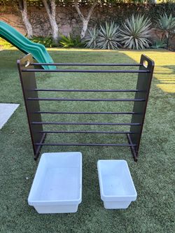 Toys rack/shoe rack with bins