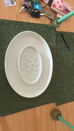 Olive oil/balsamic/bread tray