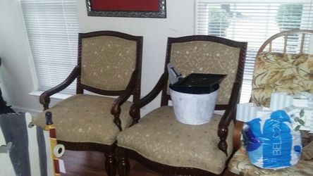 Two oversize accent chairs