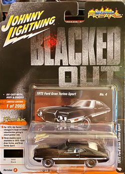 Johnny Lightening Street Freaks Blacked out 1972 Ford Gran Torino Sport (1/2000 made) #4 version B Release 2 available new mint