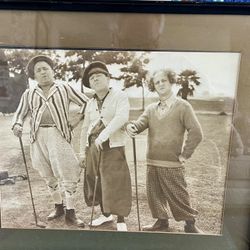 Framed Matted Photograph ( Print ) Of The Three Stooges 