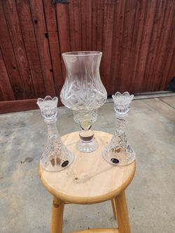 Crystal Candle Holder Set 