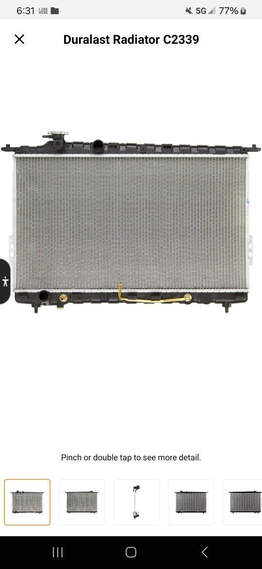 Duralast RADIATOR - Never Used- LIFETIME WARRANTY