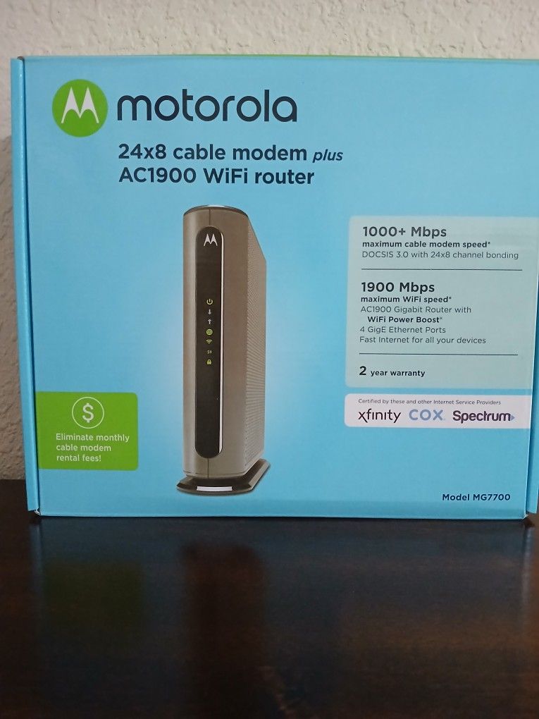 Motorola Cable Modem Plus wifi Router