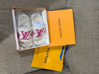 Louis Vuitton Shearling Slide Sandals