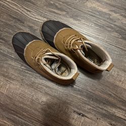 Women's Jambu JBU Nala Duck Boot Brown/Whiskey Faux Suede/Rubber 7.5 M