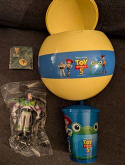 toy story 5 AMC blind ball Pixar combo popcorn bucket cup pin topper Father's Day gift present