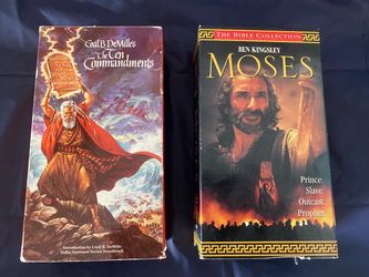 The Ten Commandments & Moses VHS Set
