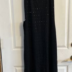 New with Tag Bebe Women Black Casual Maxi Dress size M  (D4)