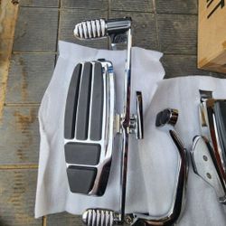 Motorcycle Parts Floorboards Chrome HD Includes clutch and brake lever