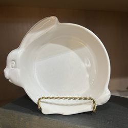 Ceramic Bunny Rabbit Dish
