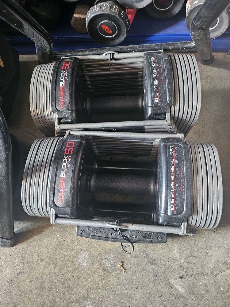 Powerblocks 50lbs Each 